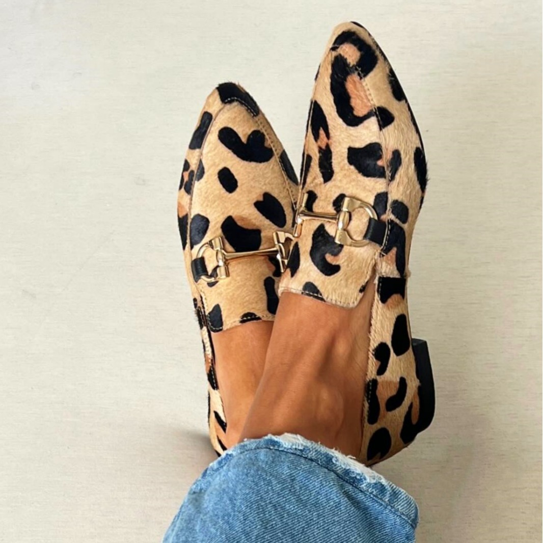 Women Shoes Mules - รองเท้าผู้หญิงลายเสือดาว ไซส์ใหญ่ 40-43 สินค้าใหม่ ฤดูใบไม้ผลิ 2026