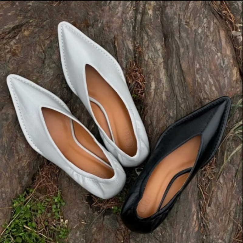 Women Shoes Mules - 2025 ใหม่ Pointed Toe รองเท้าเดี่ยวผู้หญิงฤดูร้อนใหม่ตื้น SLIP-ON