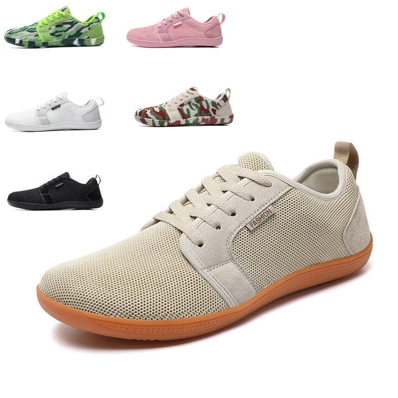 Women'S Shoes In Wide Width - รองเท้ามินิมอลแบบเท้าเปล่าสำหรับผู้ชายและผู้หญิง รองเท้าผ้าตาข่ายระบายอากาศได้ดี รองเท้าลำลองแบบกว้างพิเศษ รองเท้าเดินแบบ Zero Drop