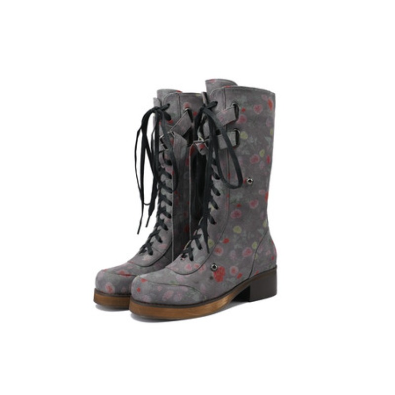 Women'S Shoes Easy Street - รองเท้าบูทผู้หญิงไซส์ใหญ่ ส้นเตี้ย หัวมน รองเท้าฤดูหนาว รองเท้าบูทดีไซน์หรูหรา หนังแท้