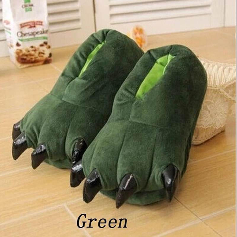 Women Shoes Winter - รองเท้าแตะในบ้านสำหรับฤดูหนาว นุ่ม อุ่น สบาย สำหรับผู้หญิงและผู้ชาย ลายอุ้งเท้าสัตว์