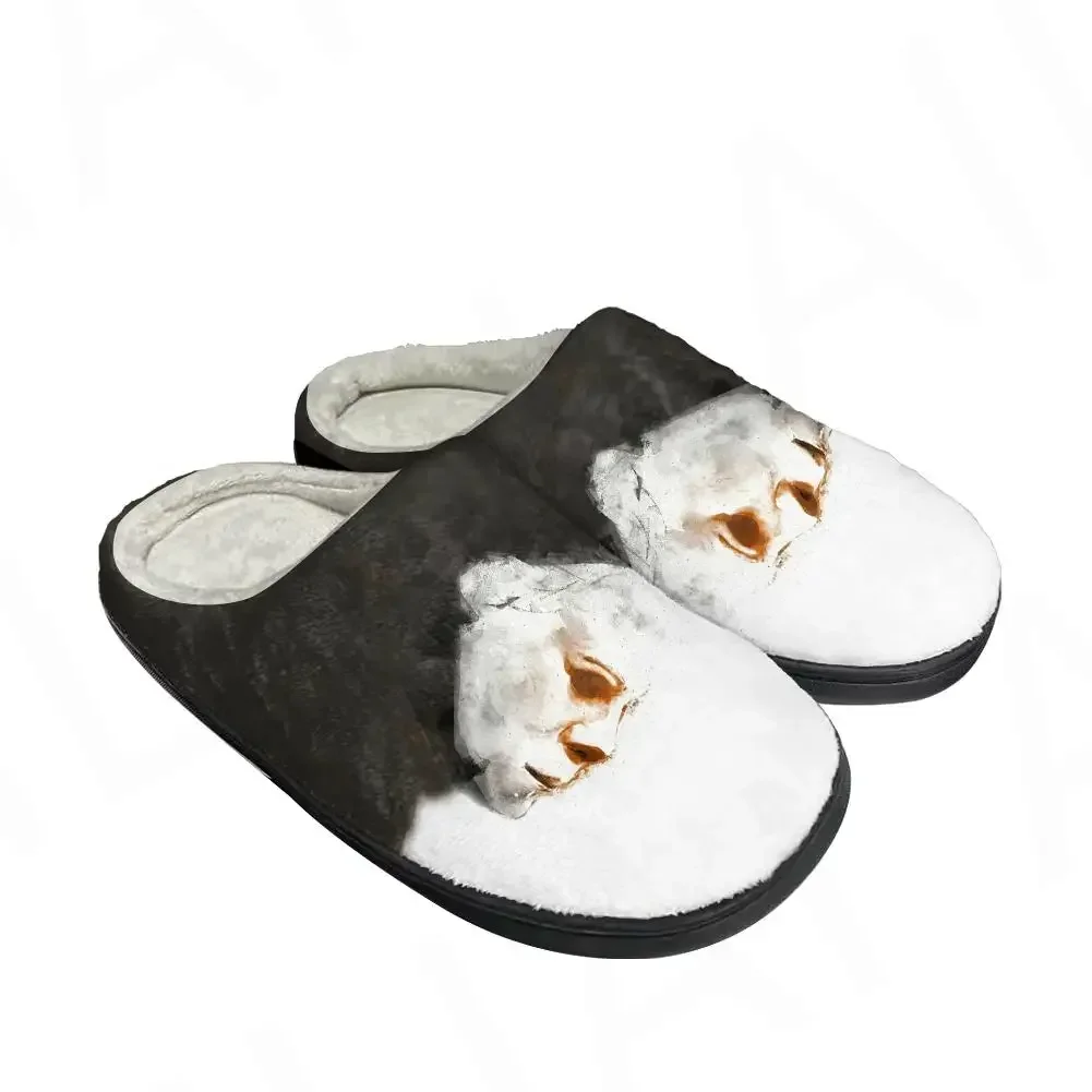Women Shoes Myer - รองเท้าแตะผ้าฝ้ายแฟชั่นลายไมเคิล ไมเยอร์สสุดฮิต รองเท้าลำลองแบบสวมสำหรับผู้ชายและผู้หญิง บุขนนุ่ม อุ่นสบาย รองเท้าใส่ในบ้านแบบกันความร้อน