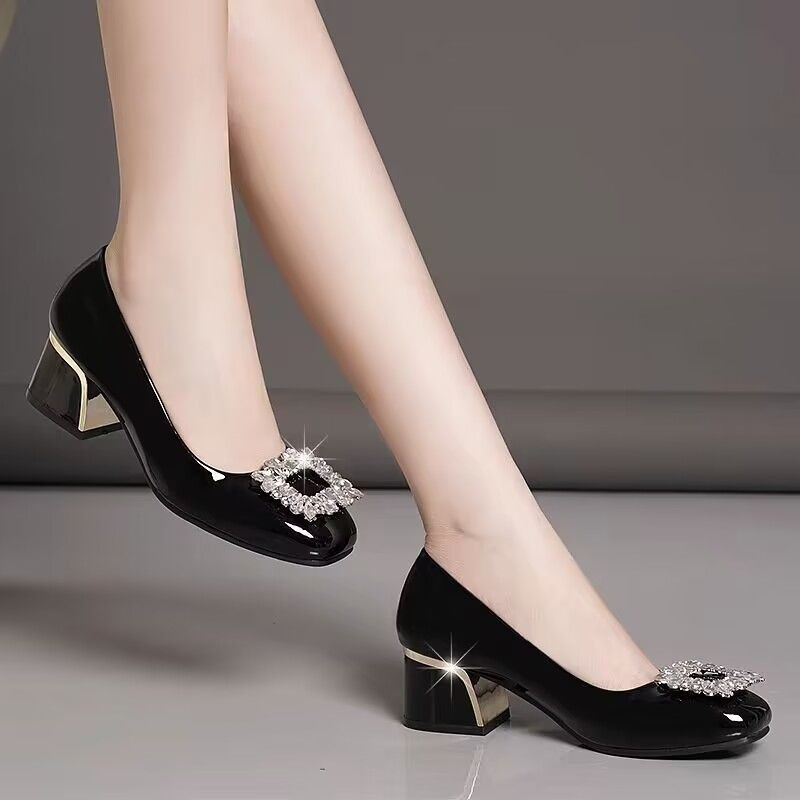 Women'S Shoes In Wide Width - รองเท้าโลฟเฟอร์หนังแท้สำหรับผู้หญิง ฤดูใบไม้ผลิ/ฤดูร้อน ปี 2026 พื้นนุ่ม ส้นหนาปานกลาง