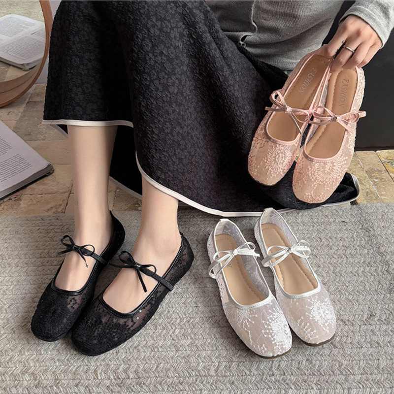 รองเท้าบัลเล่ต์แบบสวมสำหรับผู้ - Women'S Shoes Round Toe บทวิจารณ์และราคา