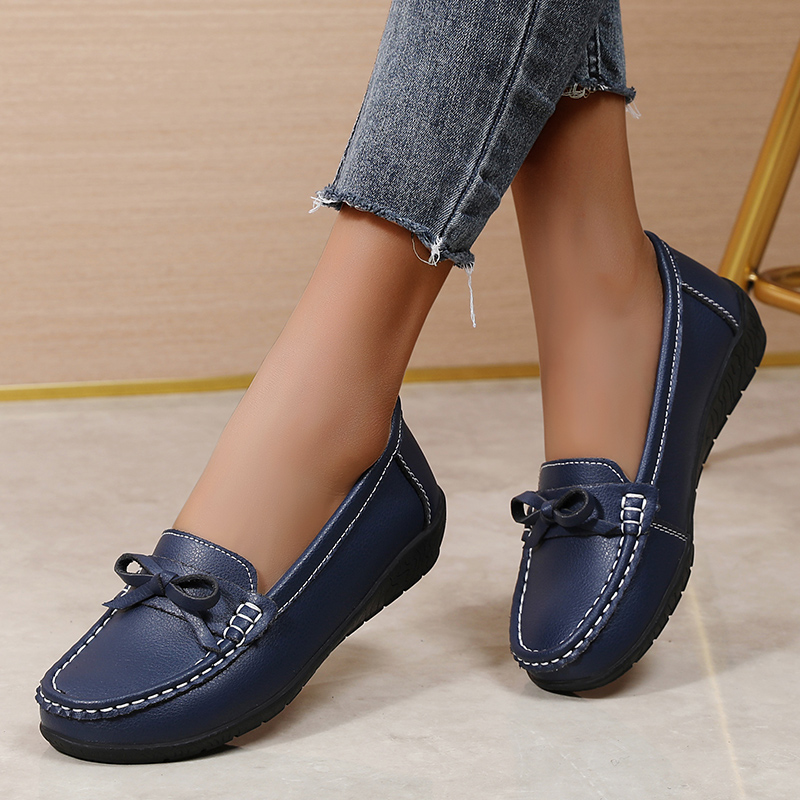 รองเท้าหนังแท้ผู้หญิงแฟชั่นรอง - Women'S Shoes Loafers Black บทวิจารณ์และราคา