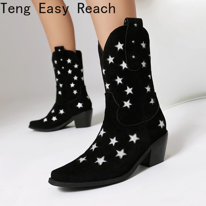 รองเท้าบูทสั้นหัวมนแฟชั่นใหม่ป - Women'S Shoes Easy Street บทวิจารณ์และราคา