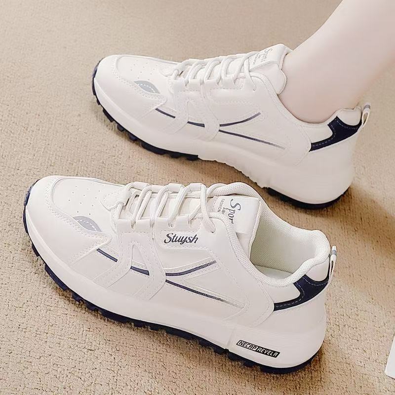 รองเท้ากีฬาลำลองสีขาวแฟชั่นสำห - Women'S Shoes Trendy บทวิจารณ์และราคา