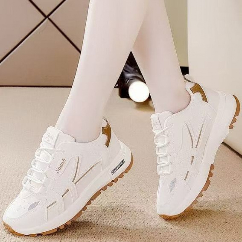 รองเท้ากีฬาลำลองสีขาวแฟชั่นสำห - Women'S Shoes Trendy บทวิจารณ์และราคา