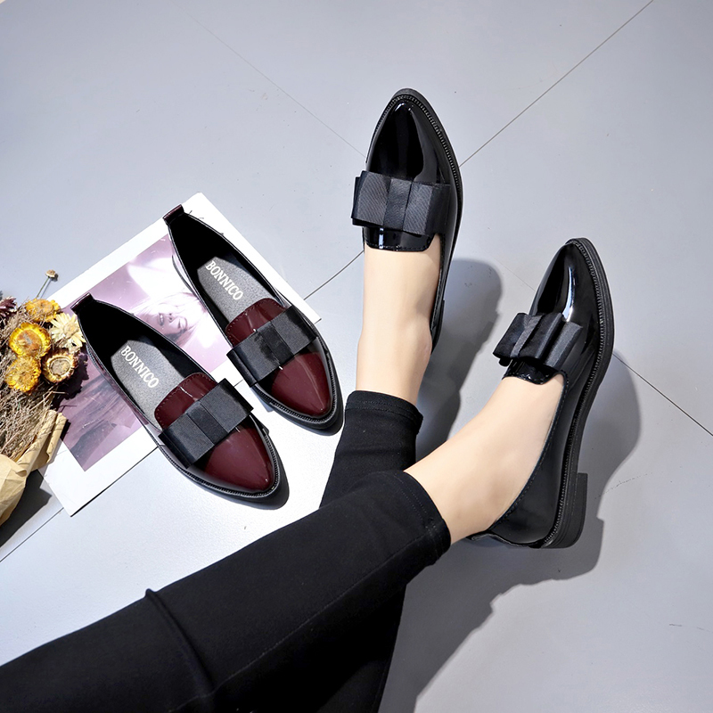 รองเท้าส้นเตี้ยหนังแก้วสีดำ/สี - Women'S Shoes Loafers Black บทวิจารณ์และราคา