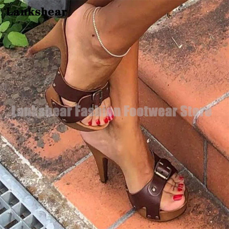 ไม้ส้นแพลตฟอร์ม Mules รองเท้าแ - Women Shoes Mules บทวิจารณ์และราคา