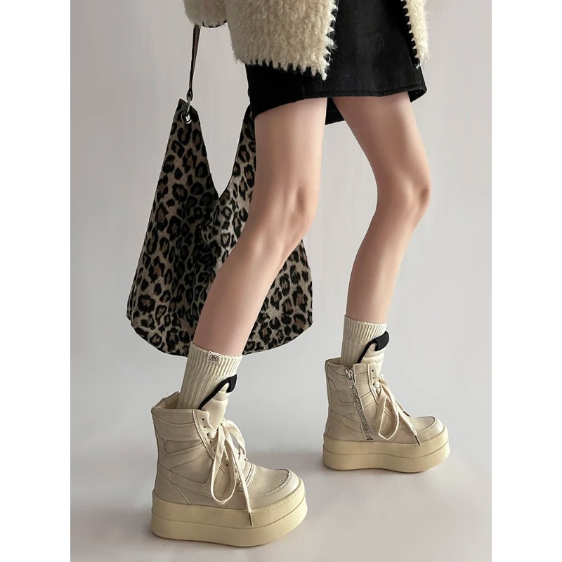 รองเท้าบูทหุ้มข้อพื้นหนา ดีไซน - Women Shoes Size Chart บทวิจารณ์และราคา