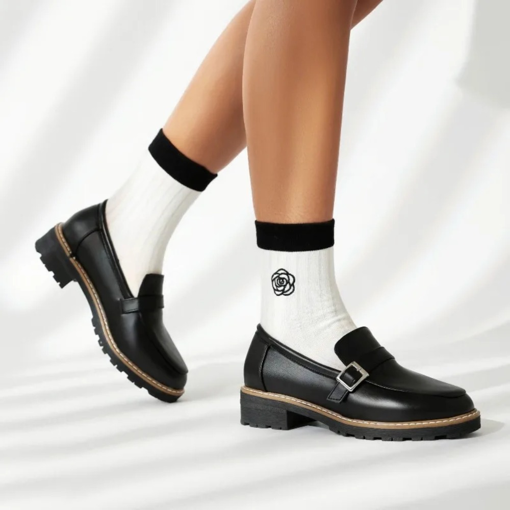 รองเท้าโลฟเฟอร์แบบสวมสำหรับผู้ - Women'S Shoes Loafers Black บทวิจารณ์และราคา