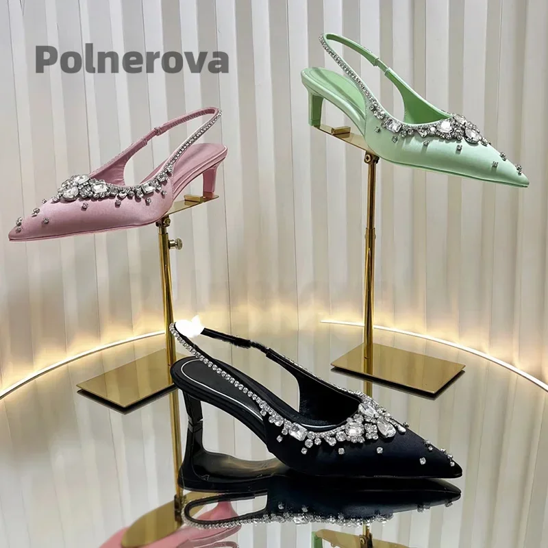 รองเท้าส้นสูงแบบสลิงแบ็คประดับ - Women'S Shoes Trendy บทวิจารณ์และราคา