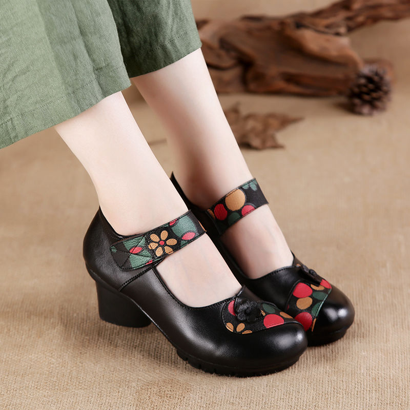 รองเท้าส้นเตารีดคุณภาพสูงหรูหร - Women'S Shoes Round Toe บทวิจารณ์และราคา