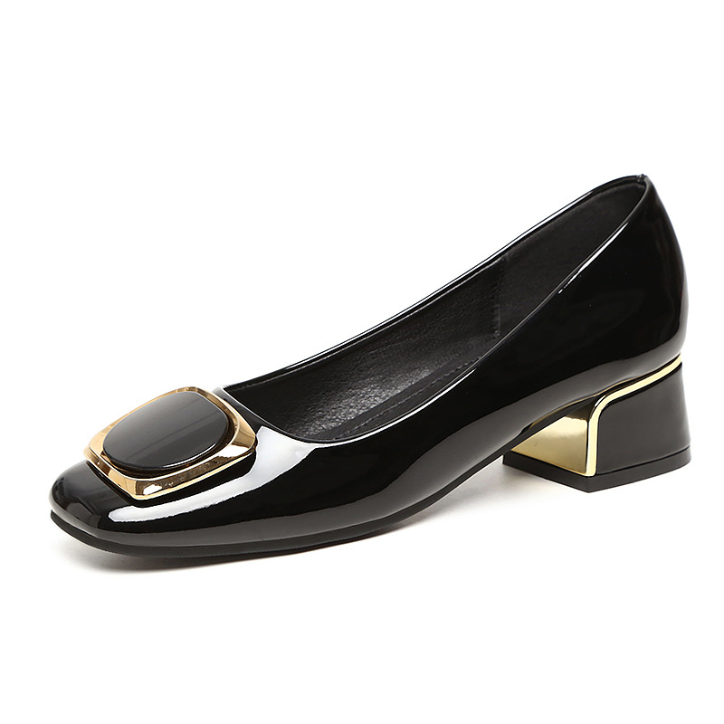 รองเท้าส้นสูงหนังแท้แฟชั่นสำหร - Women'S Shoes Round Toe บทวิจารณ์และราคา