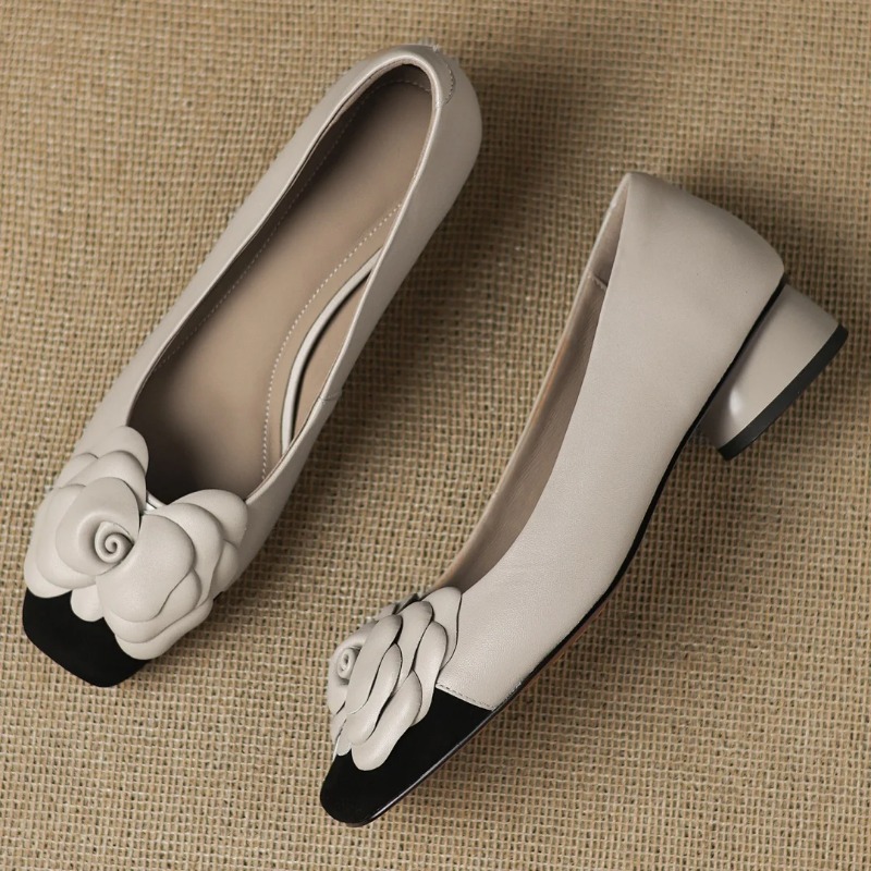 รองเท้าส้นสูงแบบสวมสำหรับผู้หญ - Women'S Shoes Round Toe บทวิจารณ์และราคา