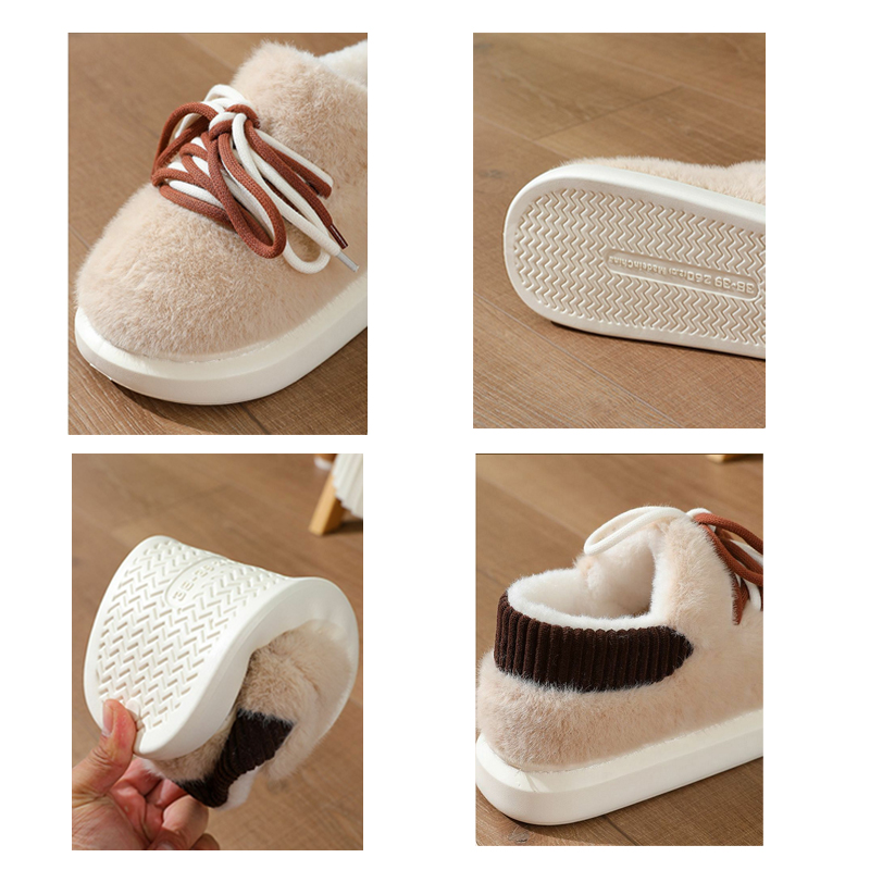 รองเท้าแตะแบบสวมเต็มตัวลายสามม - Women Shoes Winter บทวิจารณ์และราคา
