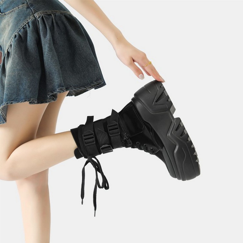 รองเท้าบูทแฟชั่นผู้หญิงทรงหนา  - Women Shoes Size Chart บทวิจารณ์และราคา