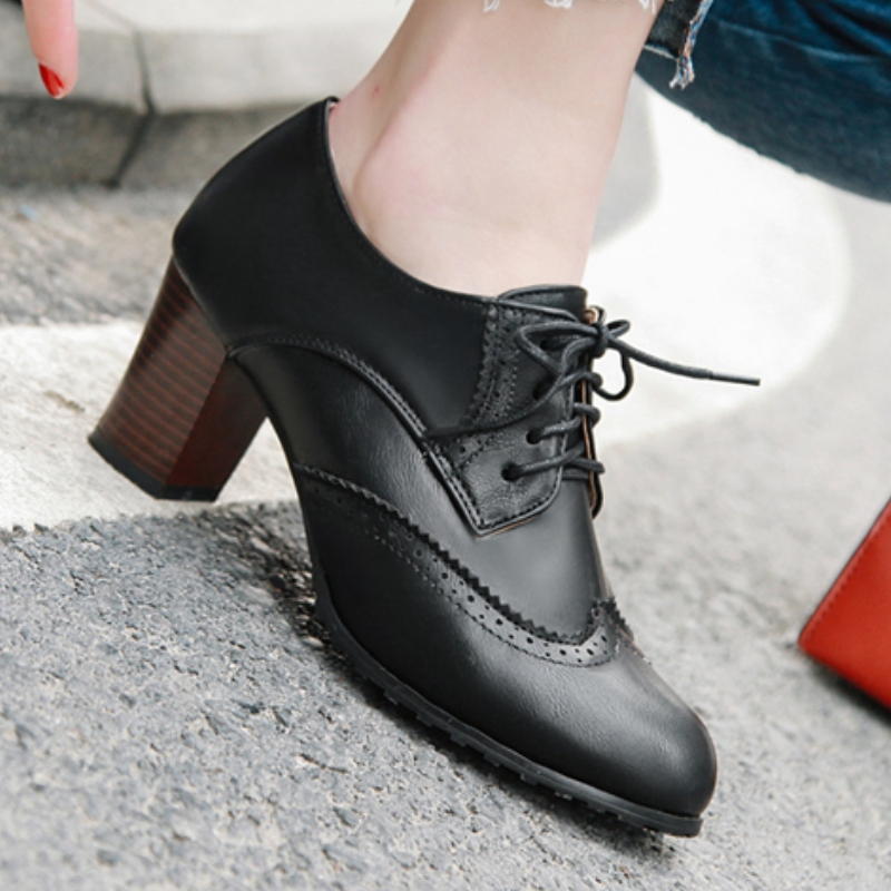 วินเทจผู้หญิงรองเท้าส้นสูงรองเ - Women'S Shoes Loafers Black บทวิจารณ์และราคา
