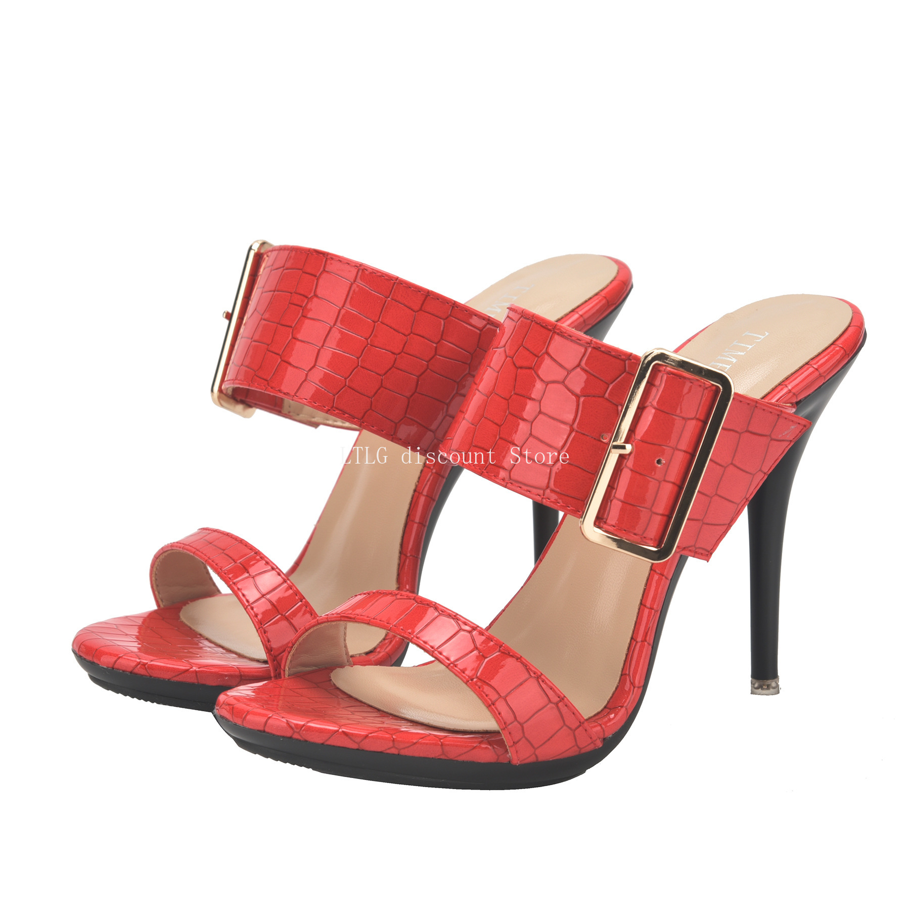 รองเท้าส้นสูงแบบเปิดนิ้วเท้าสำ - Women Shoes Mules บทวิจารณ์และราคา