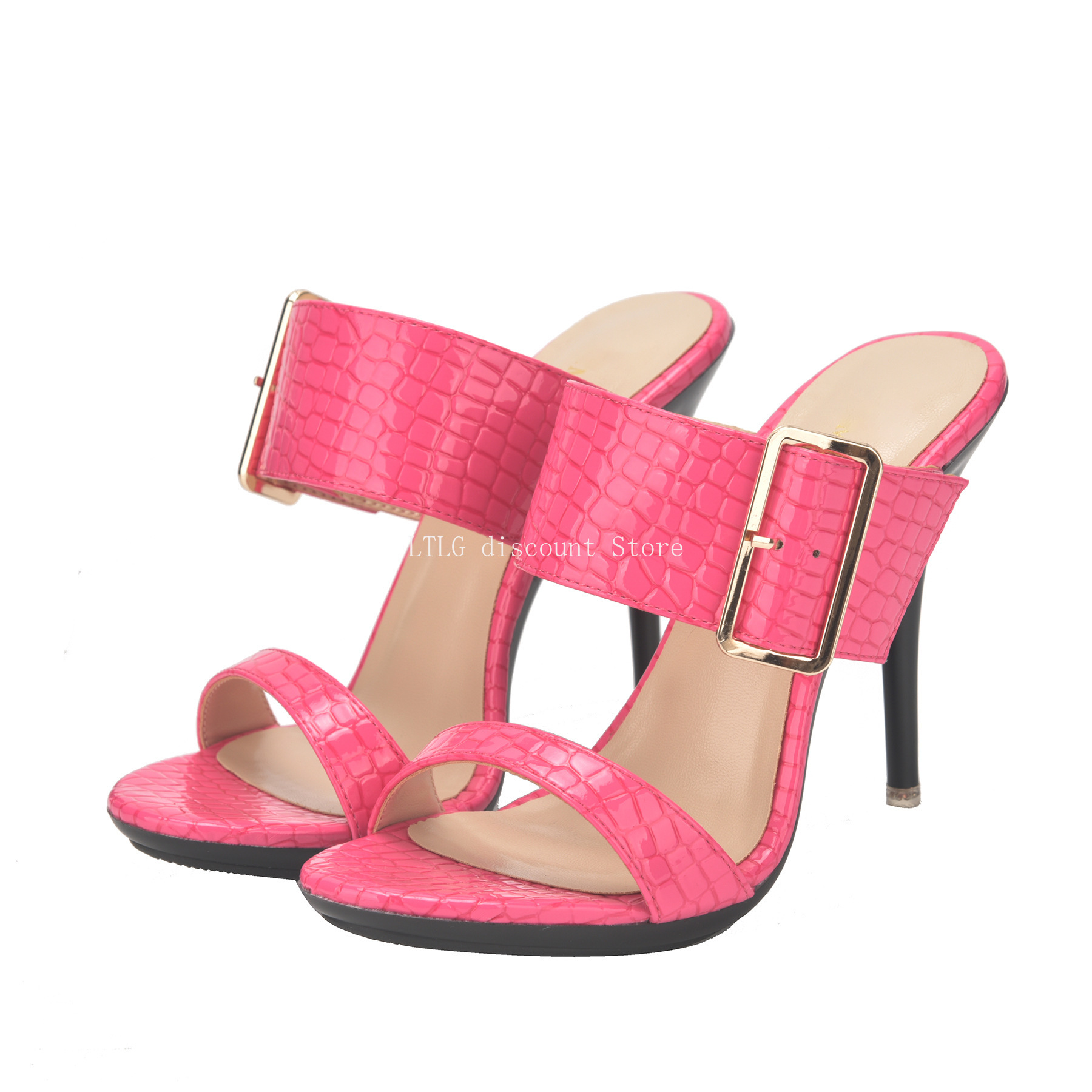 รองเท้าส้นสูงแบบเปิดนิ้วเท้าสำ - Women Shoes Mules บทวิจารณ์และราคา