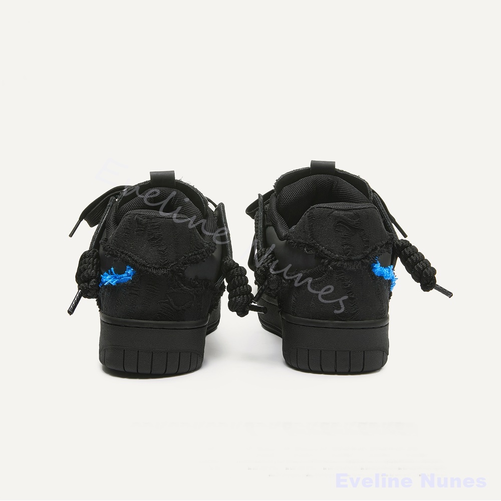 รองเท้าสเก็ตพื้นหนาสีดำขอบรุ่ย - Women'S Shoes Trendy บทวิจารณ์และราคา