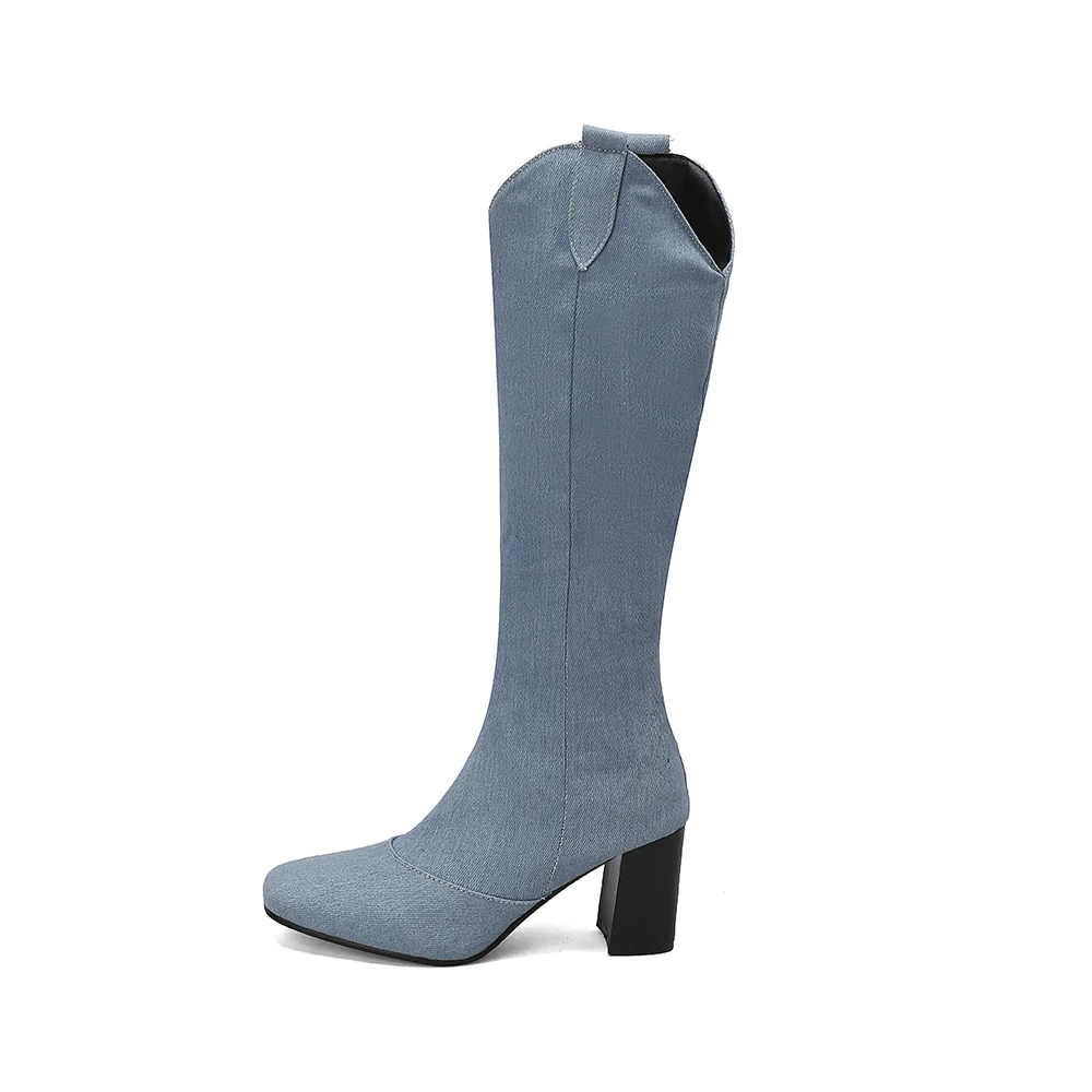ฤดูหนาวใหม่สีดําสีฟ้าผู้หญิงเข - Women'S Shoes Size 12 บทวิจารณ์และราคา