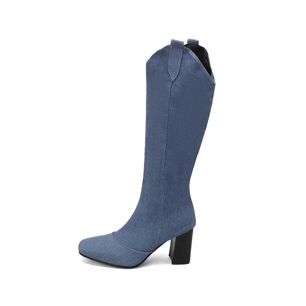 ฤดูหนาวใหม่สีดําสีฟ้าผู้หญิงเข - Women'S Shoes Size 12 บทวิจารณ์และราคา