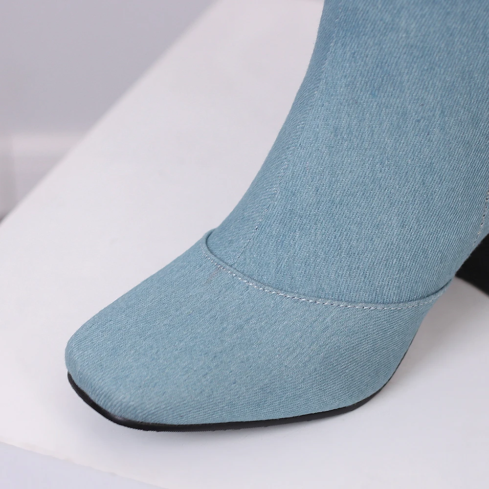 ฤดูหนาวใหม่สีดําสีฟ้าผู้หญิงเข - Women'S Shoes Size 12 บทวิจารณ์และราคา