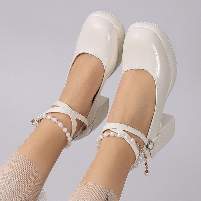 รองเท้าส้นสูงแบบสวมสำหรับผู้หญ - Women'S Shoes Round Toe บทวิจารณ์และราคา