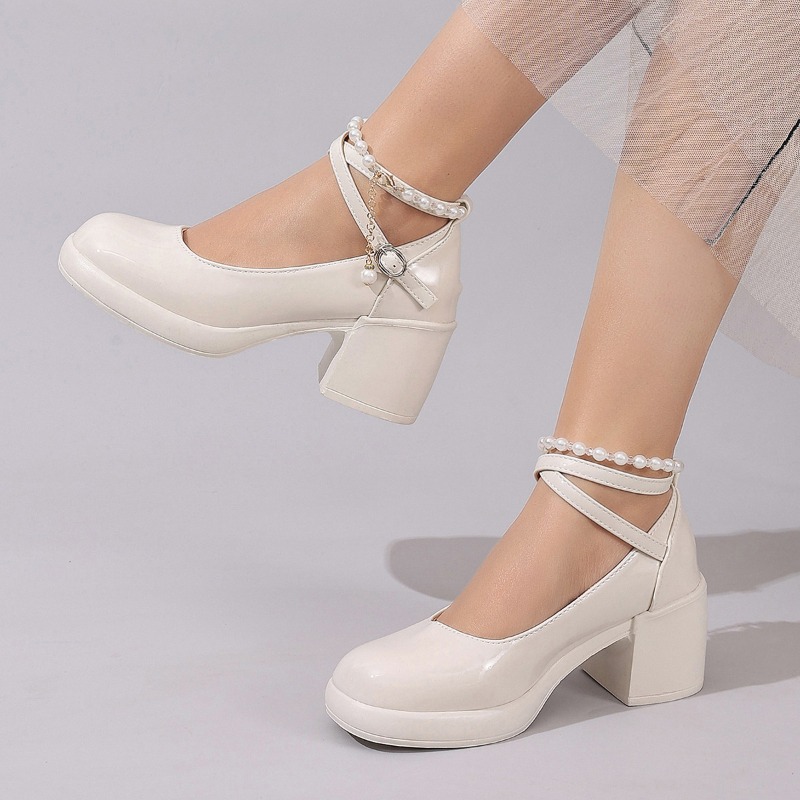 รองเท้าส้นสูงแบบสวมสำหรับผู้หญ - Women'S Shoes Round Toe บทวิจารณ์และราคา