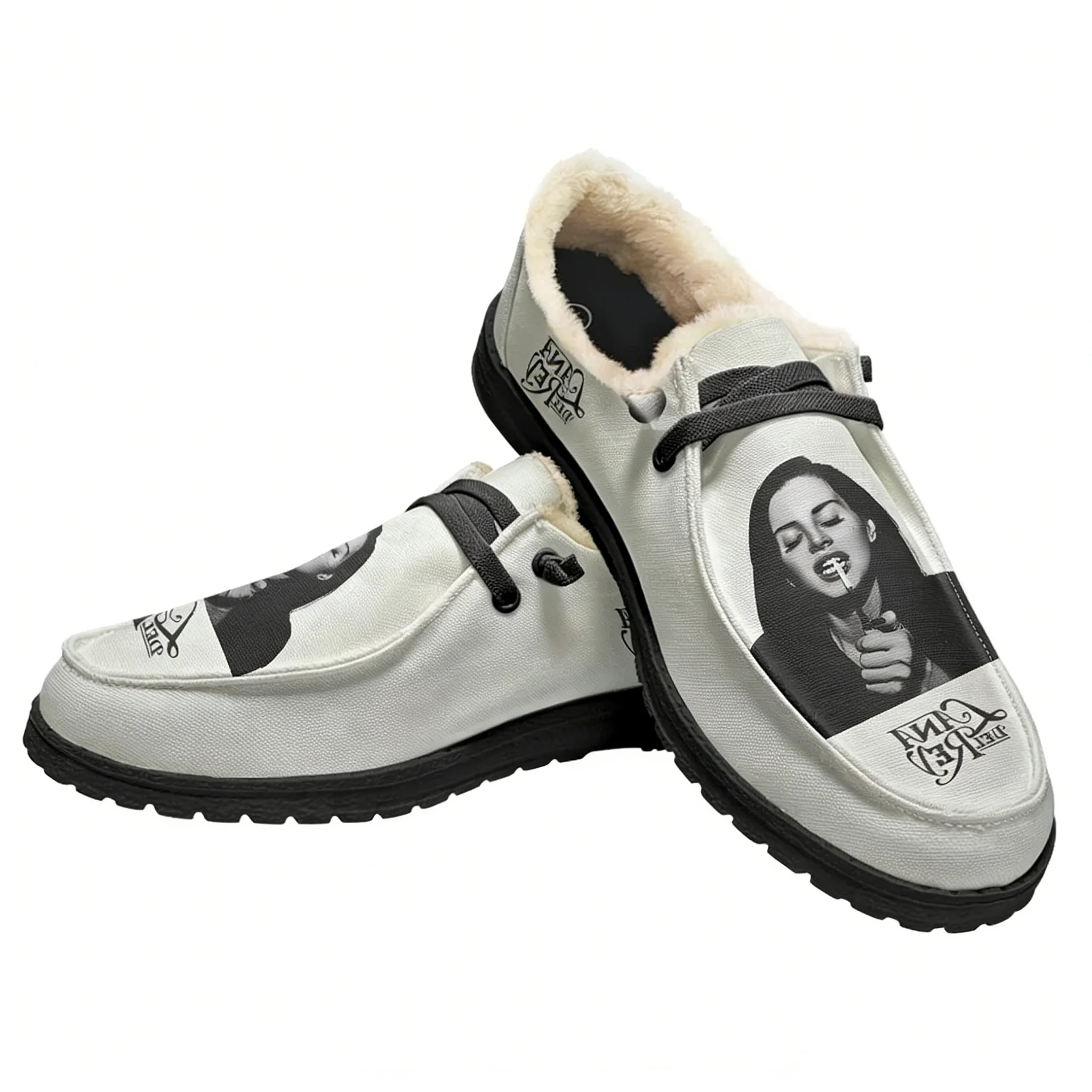 รองเท้าโลฟเฟอร์ขนนุ่ม Lana Del - Women'S Shoes Loafers Black บทวิจารณ์และราคา