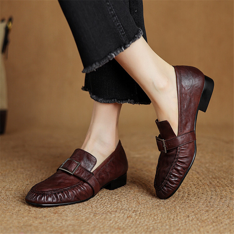 รองเท้าส้นเตี้ยสำหรับผู้หญิง,  - Women'S Shoes Round Toe บทวิจารณ์และราคา
