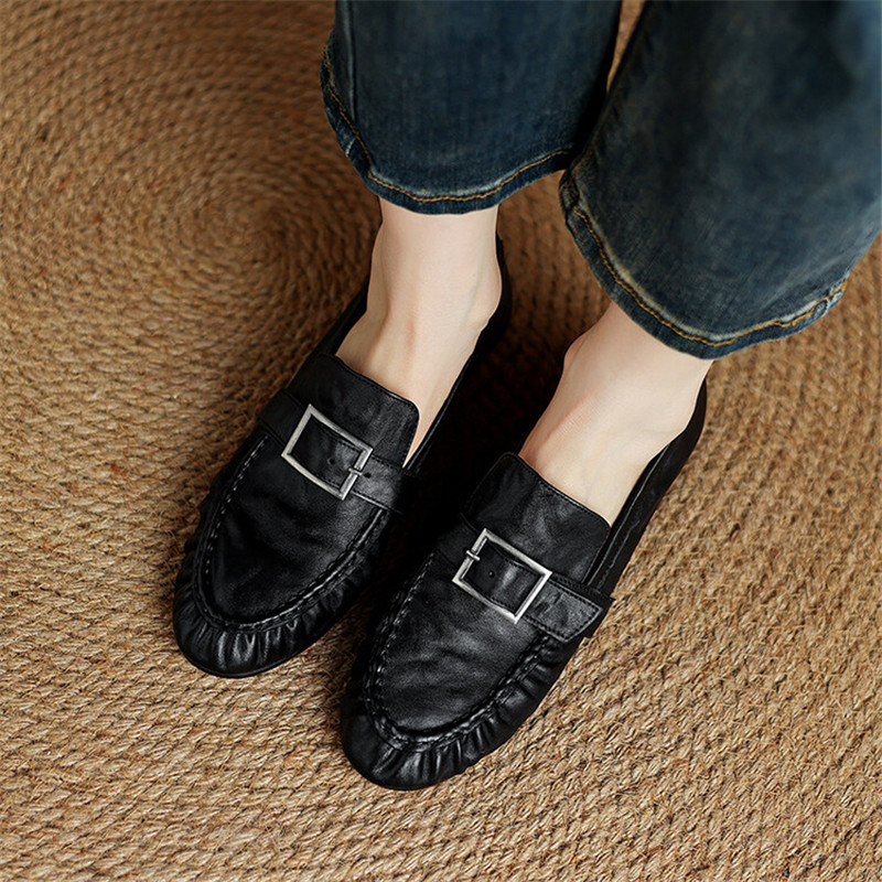 รองเท้าส้นเตี้ยสำหรับผู้หญิง,  - Women'S Shoes Round Toe บทวิจารณ์และราคา
