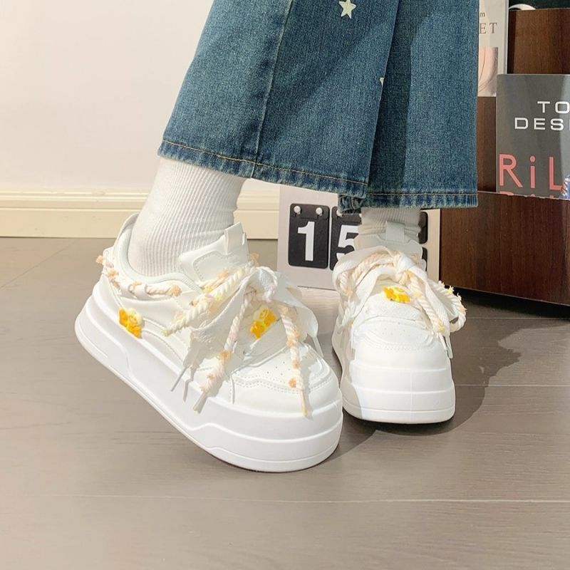 รองเท้าผ้าใบแฟชั่นผู้หญิงสีขาว - Women'S Shoes Trendy บทวิจารณ์และราคา