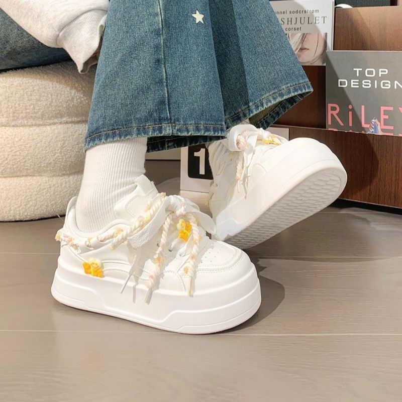 รองเท้าผ้าใบแฟชั่นผู้หญิงสีขาว - Women'S Shoes Trendy บทวิจารณ์และราคา