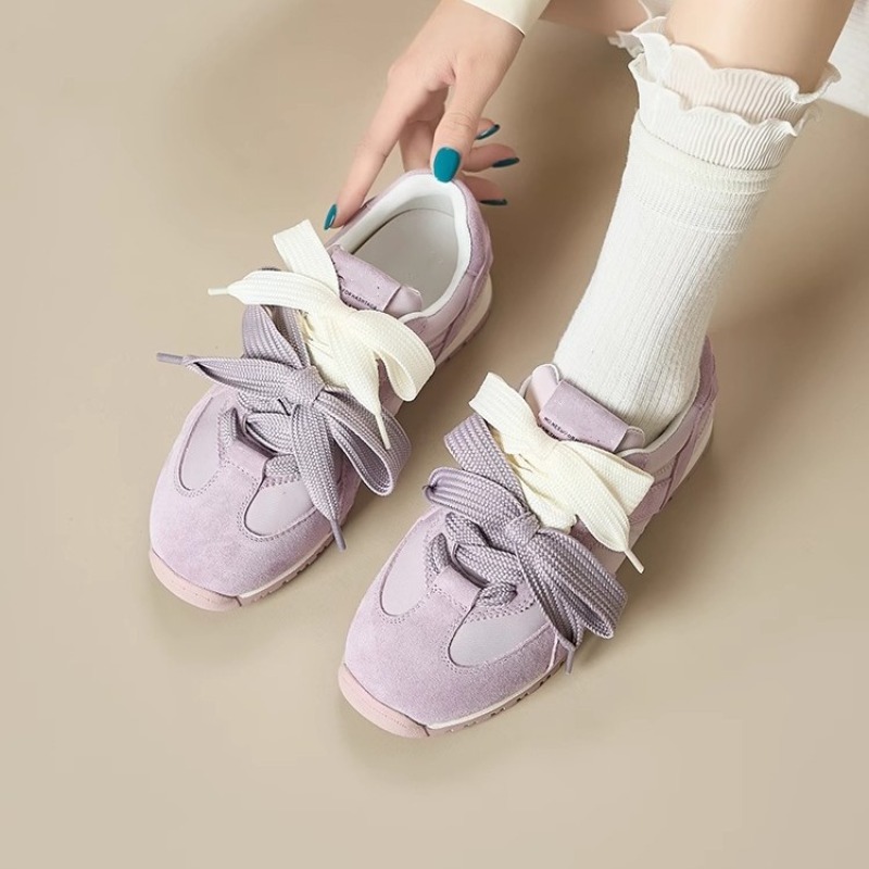 รองเท้าลำลองผู้หญิงหนังแท้สีม่ - Women'S Shoes Trendy บทวิจารณ์และราคา