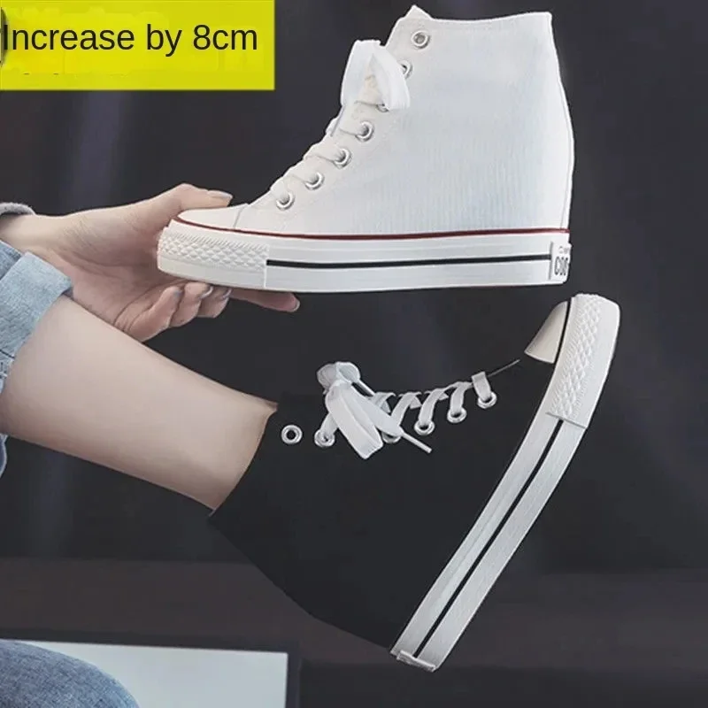 รองเท้าผ้าใบพื้นหนา 8 ซม. สำหร - Women Shoes Size Chart บทวิจารณ์และราคา