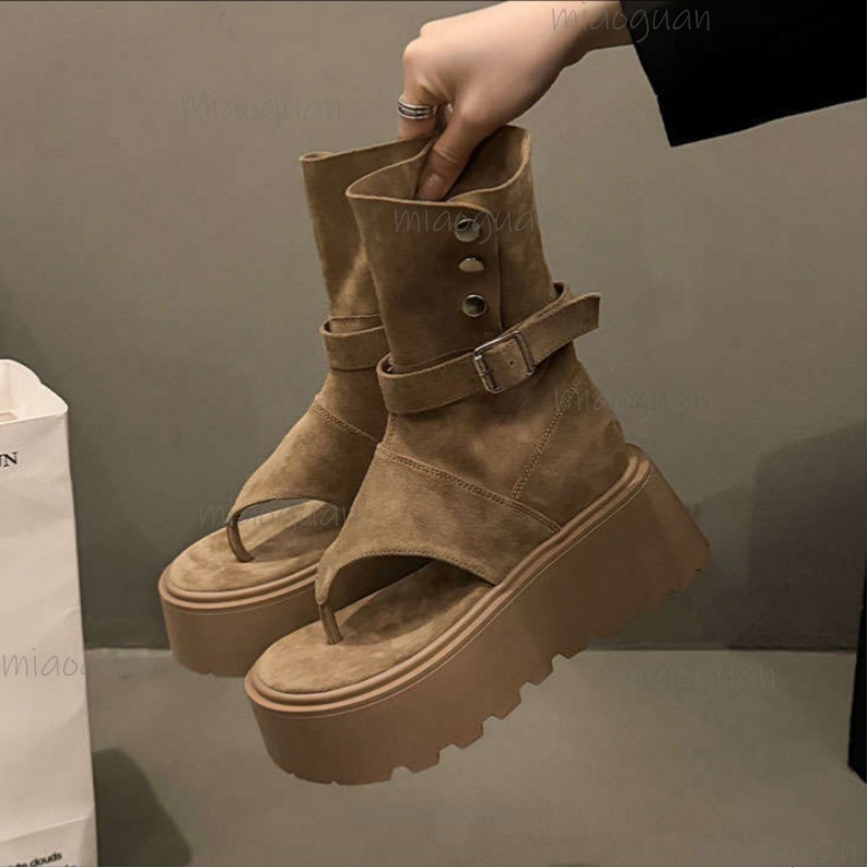 สีกากี/สีดำแฟชั่นรองเท้าบูทสำห - Women Shoes Size Chart บทวิจารณ์และราคา