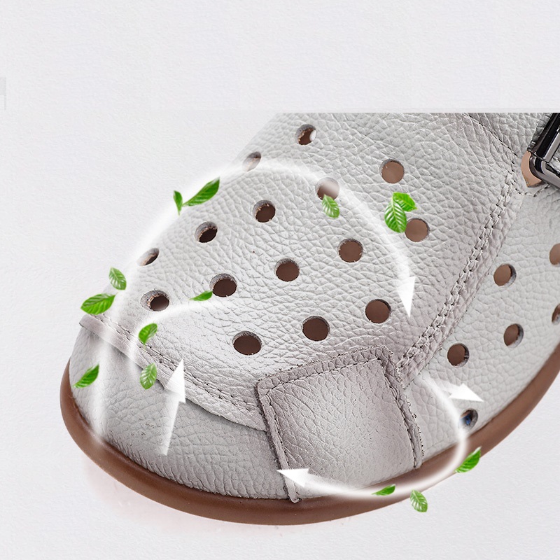 รองเท้าส้นเตี้ยหนังวัวแบบใหม่ส - Women Shoes Mules บทวิจารณ์และราคา