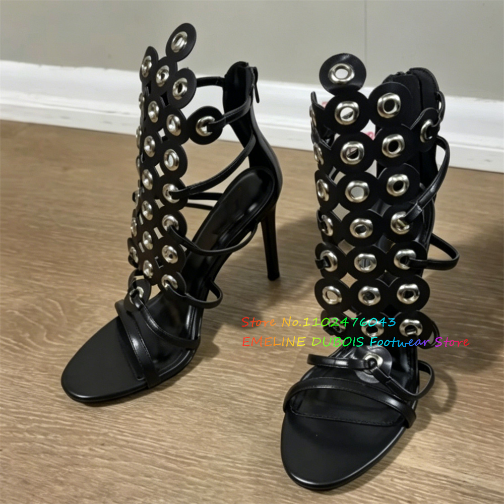 รองเท้าส้นสูงประดับวงกลมสีทอง  - Women'S Shoes Trendy บทวิจารณ์และราคา