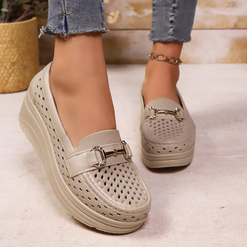 รองเท้าโลฟเฟอร์สีขาวพื้นหนานุ่ - Women Shoes Size Chart บทวิจารณ์และราคา