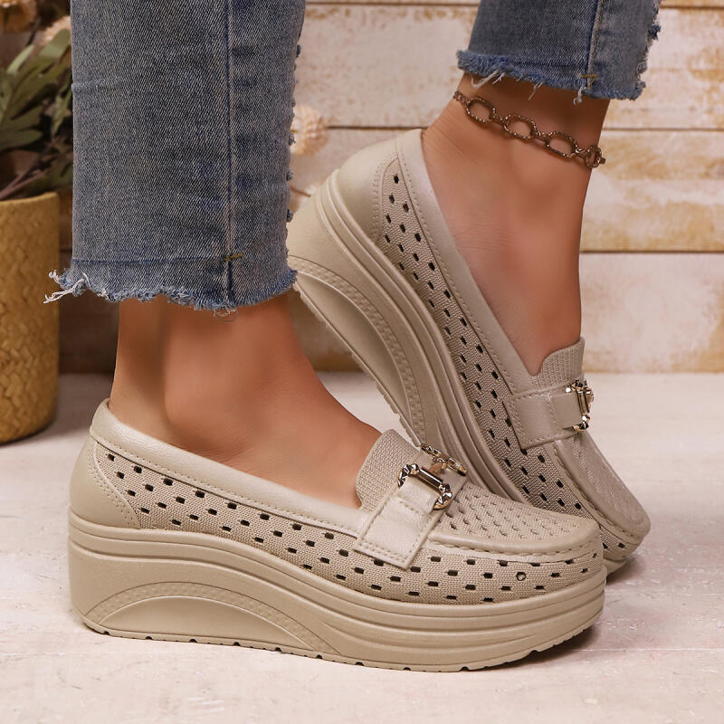 รองเท้าโลฟเฟอร์สีขาวพื้นหนานุ่ - Women Shoes Size Chart บทวิจารณ์และราคา