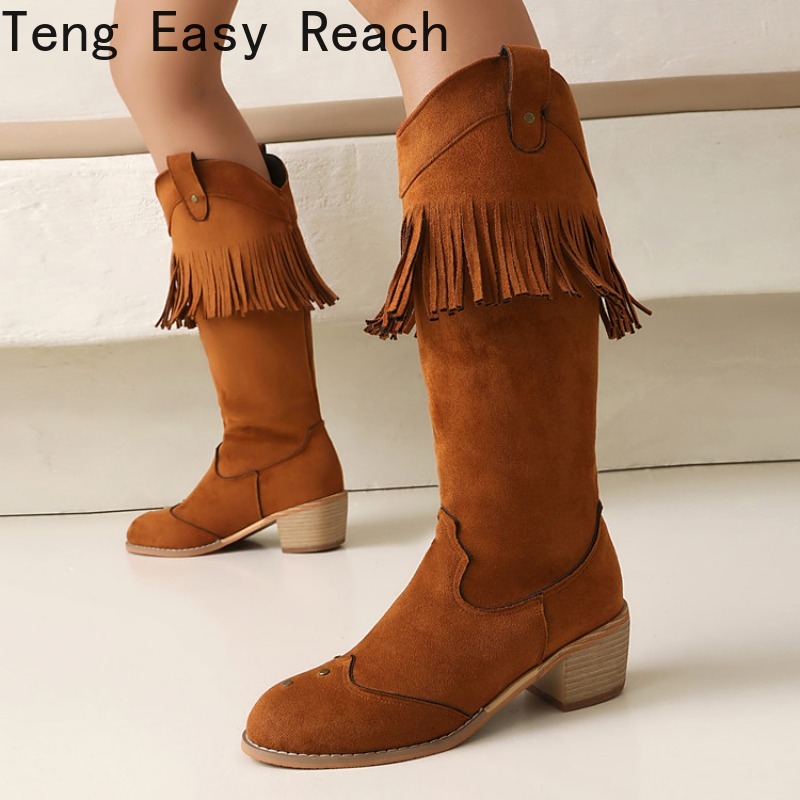 รองเท้าบูทหัวมนทรงสูงแบบไม่มีเ - Women'S Shoes Easy Street บทวิจารณ์และราคา
