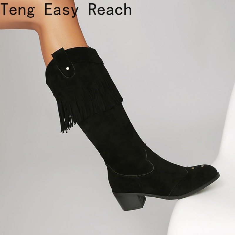 รองเท้าบูทหัวมนทรงสูงแบบไม่มีเ - Women'S Shoes Easy Street บทวิจารณ์และราคา
