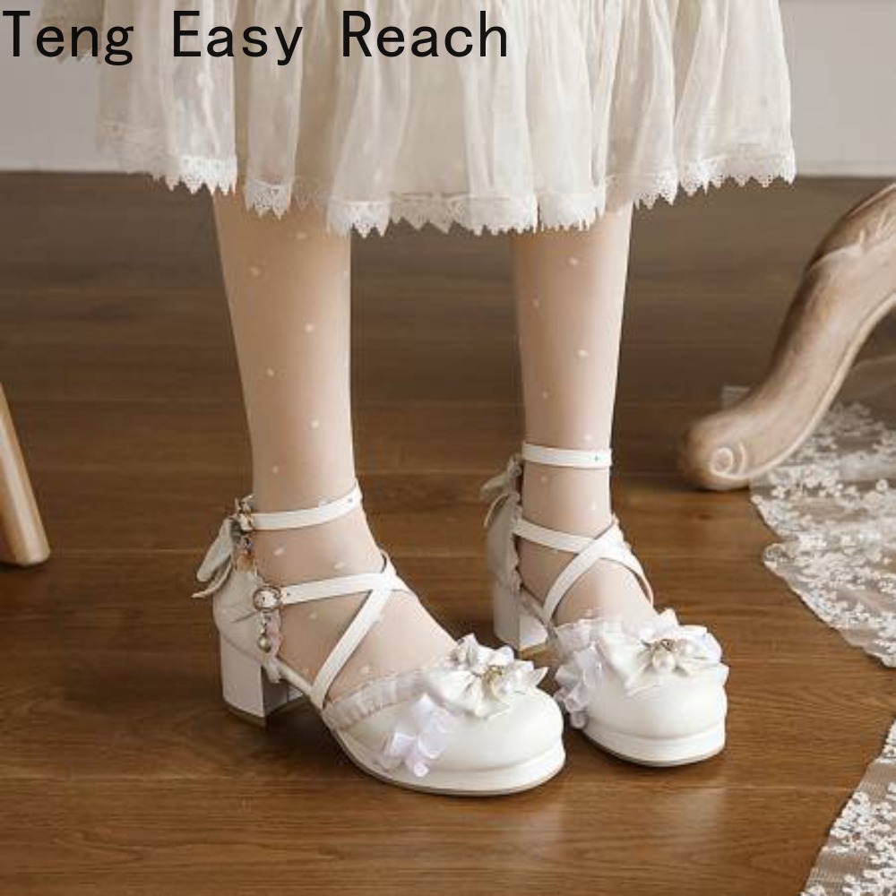 รองเท้าส้นสูงสีขาวเบจชมพูประดั - Women'S Shoes Easy Street บทวิจารณ์และราคา