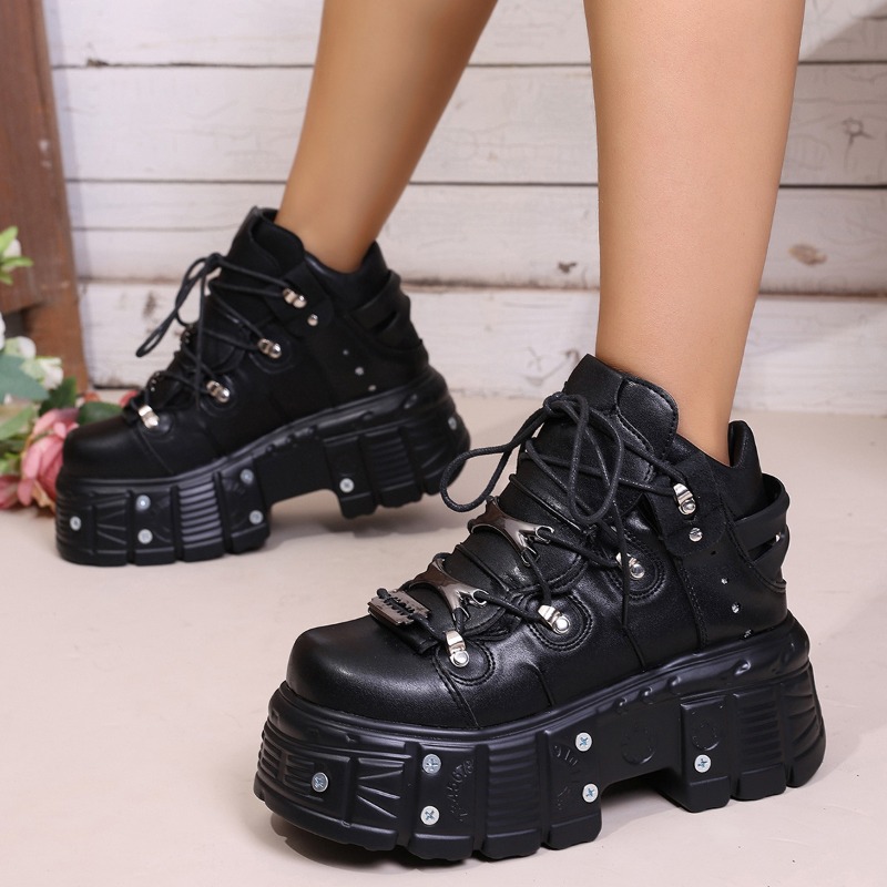 รองเท้าผู้หญิงสไตล์พังก์แบบผูก - Women Shoes Size Chart บทวิจารณ์และราคา