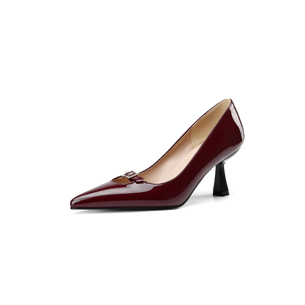 รองเท้าส้นสูงหัวแหลมสีดำ สีแดง - Women'S Shoes Size 12 บทวิจารณ์และราคา