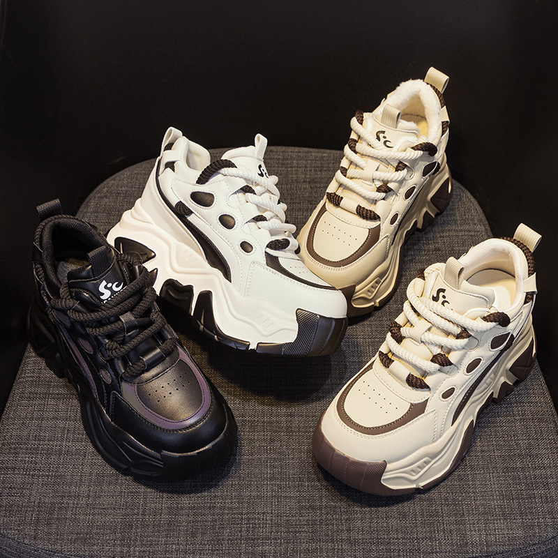 รองเท้าหนังเสริมส้นสำหรับผู้หญ - Women'S Shoes Trendy บทวิจารณ์และราคา