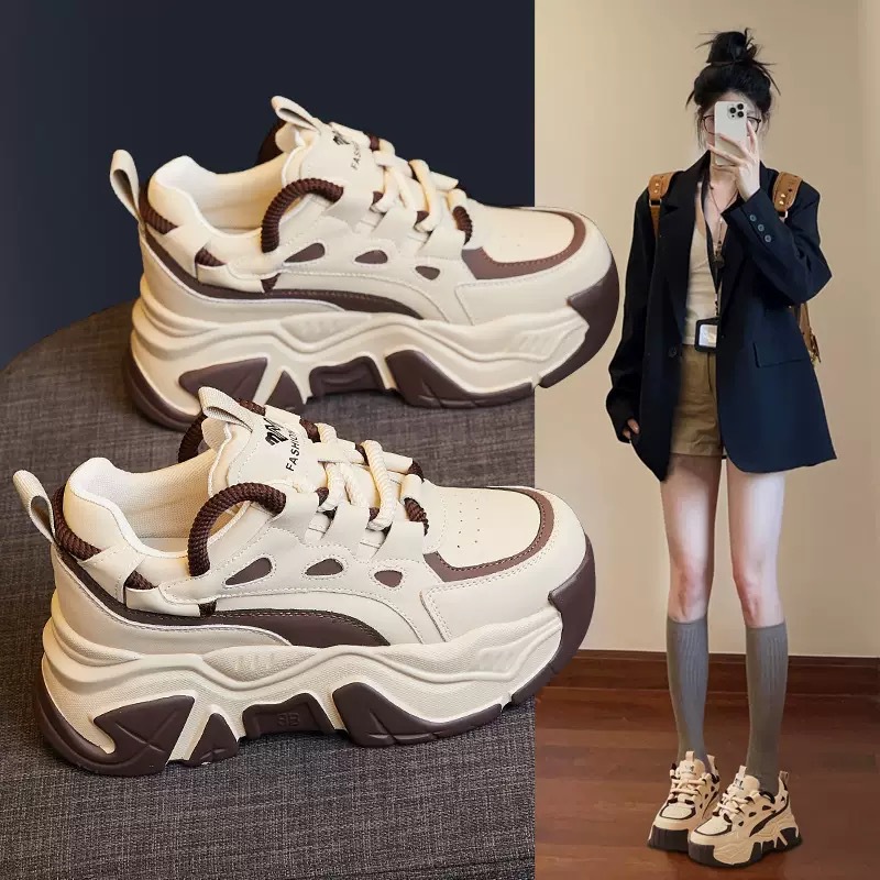 รองเท้าหนังเสริมส้นสำหรับผู้หญ - Women'S Shoes Trendy บทวิจารณ์และราคา